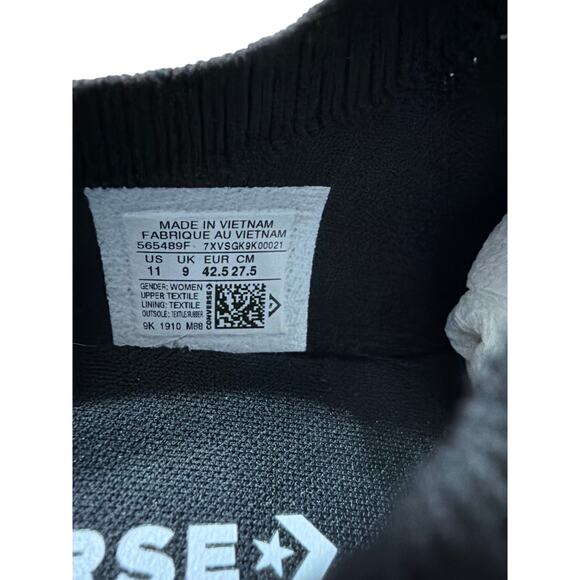 Converse Women's Chuck Taylor All Star Shoreline Knit Sneakers Black Size 11 - Picture 8 of 8